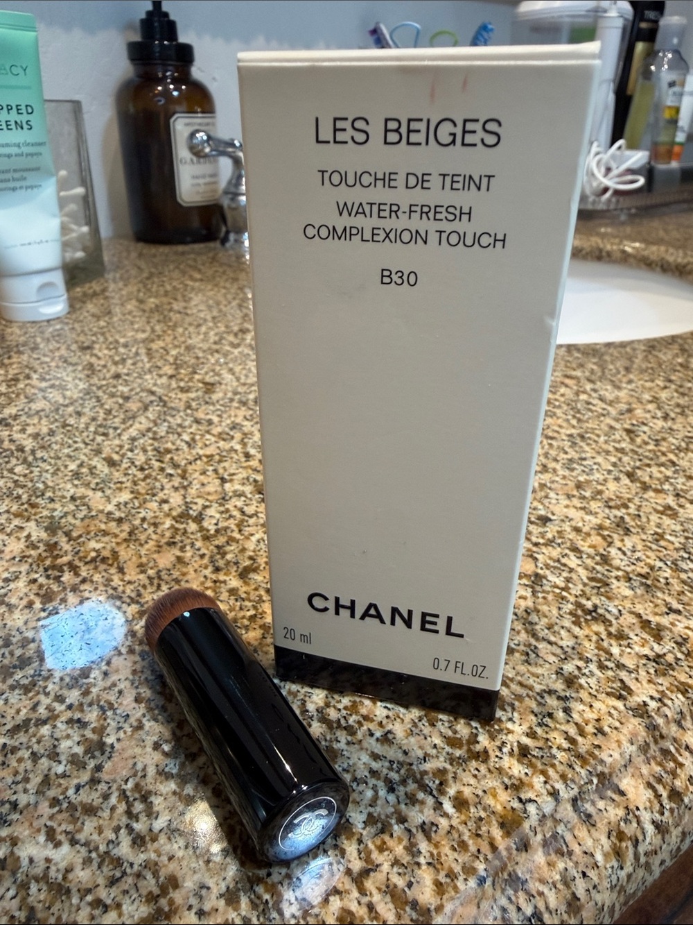 Chanel Brush and EMPTY box for water fresh complexion touch.